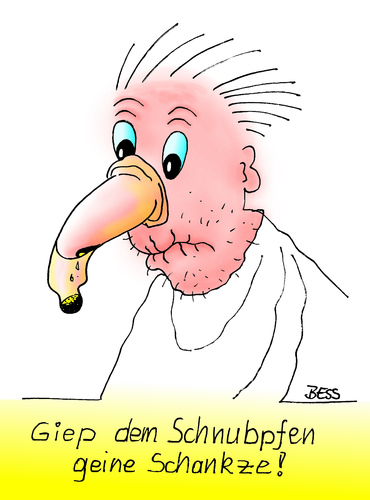 Cartoon: Gute Besserung (medium) by besscartoon tagged besscartoon,bess,kondom,nase,schnupfen,erkältung,krankheit,krank