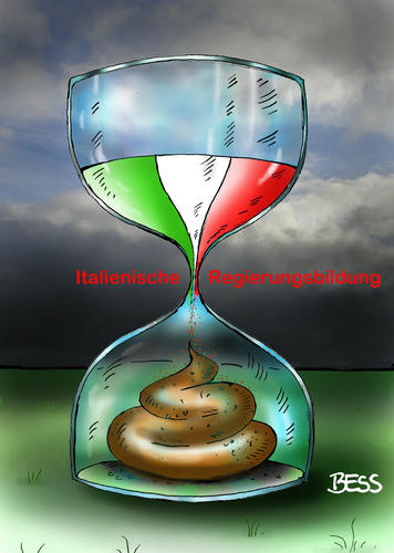 Cartoon: Italienische Regierungsbildung (medium) by besscartoon tagged napolitano,italien,rom,letta,regierung,präsident,berlusconi,scheiße,grillo,bess,besscartoon