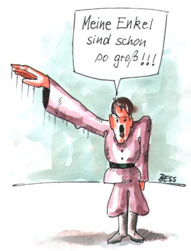 Cartoon: Nein danke! (medium) by besscartoon tagged besscartoon,bess,enkel,neonazis,hitler,mann