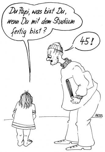 Cartoon: Nur mal ne Frage (medium) by besscartoon tagged besscartoon,bess,student,mann,kind