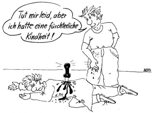 Cartoon: ohne Titel (medium) by besscartoon tagged männer,kindheit,gewalt,tod,mord,bess,besscartoon