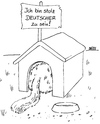 Cartoon: Auf den Hund gekommen (small) by besscartoon tagged hund,hundehütte,deutsch,stolz,schäferhund,bess,besscartoon