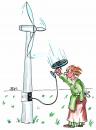 Cartoon: Windkraft (small) by besscartoon tagged energie,mann,windrad,windenergie,umweltschutz,natur,wind,ökologie,bess,besscartoon