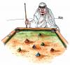 Cartoon: new game (small) by besscartoon tagged mann,billiard,scheich,spiel,pyramide,sand,bess,besscartoon
