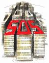 Cartoon: SOS (small) by besscartoon tagged städtebau,sos,vereinsamung,architektur,natur,bess,besscartoon