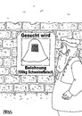 Cartoon: Gesucht wird (small) by besscartoon tagged religion,islam,burka,gesucht,wird,belohnung,schweinefleisch,bess,besscartoon