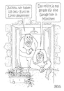 Cartoon: Glück gehabt (small) by besscartoon tagged paar,ehe,beziehung,immobilien,münchen,glück,lotto,euro,lottogewinn,garage,geld,preiswucher,bess,besscartoon