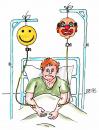 Cartoon: Infusion (small) by besscartoon tagged mann,kankenhaus,krank,bess,besscartoon,infusion,clown,smilie