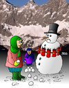 Cartoon: Kinderspiele (small) by besscartoon tagged winter,schnee,islam,kinder,schneemann,terrorismus,attentäter,bess,besscartoon