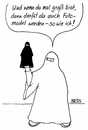 Cartoon: ohne Titel (small) by besscartoon tagged burka,islam,religion,model,handpuppe,bess,besscartoon