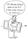 Cartoon: Schlüsselerlebnis (small) by besscartoon tagged mann,tür,schlüssel,schussel,bess,besscartoon