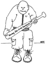 Cartoon: Sportgerät (small) by besscartoon tagged mann,skin,baseballschläger,baseball,sport,rechtsradikal,gewalt,bess,besscartoon