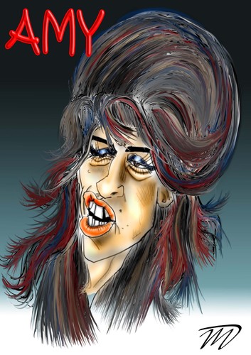 Cartoon: Amy (medium) by Vlado Mach tagged singer,famous,amy