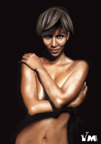 Cartoon: Halle Berry (medium) by Vlado Mach tagged woman,movie,actor,hollywood,famous