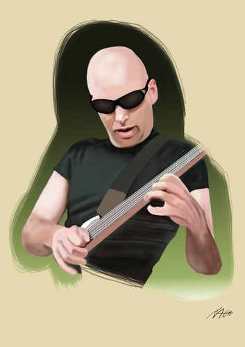 Cartoon: Joe Satriani (medium) by Vlado Mach tagged satriani,guitar,music