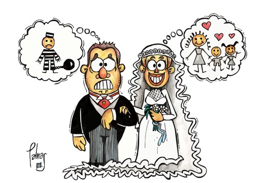 Cartoon: Casamiento (medium) by Palmas tagged matrimonio
