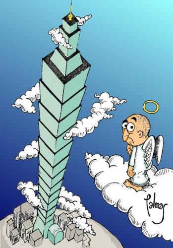 Cartoon: Rascacielos (medium) by Palmas tagged angeles