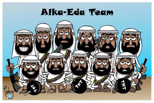 Cartoon: Team Futbol (medium) by Palmas tagged guerras