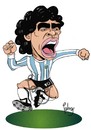 Cartoon: Maradona (small) by Palmas tagged futbol