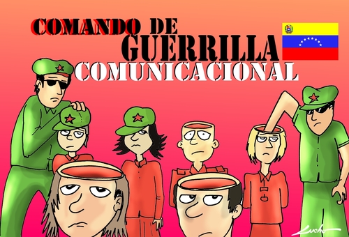 Cartoon: chavez guerrilla (medium) by lucholuna tagged chavez