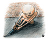 Cartoon: Hunger! (small) by Osama Salti tagged hunger,humanity,food,bread,rat,fight,eat,2008,poor