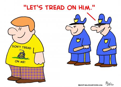 Cartoon: 1tread on him dont tread on me (medium) by rmay tagged tread,on,him,dont,me