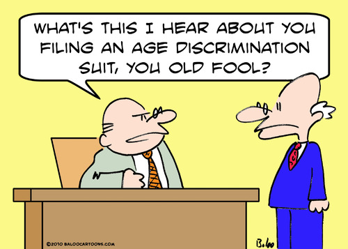 Cartoon: age discrimination suit (medium) by rmay tagged age,discrimination,suit