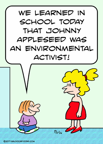 Cartoon: appleseed johnny environmental (medium) by rmay tagged environmental,johnny,appleseed