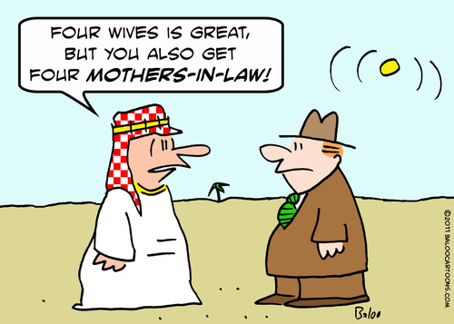 Cartoon: arab wives mother in law (medium) by rmay tagged arab,wives,mother,in,law
