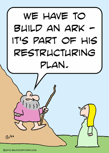 Cartoon: ark noah restructuring plan (medium) by rmay tagged ark,noah,restructuring,plan