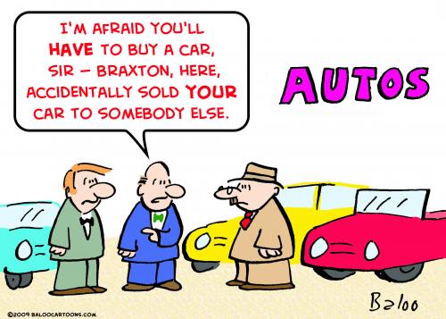 Cartoon: autos accidentally sold (medium) by rmay tagged autos,accidentally,sold