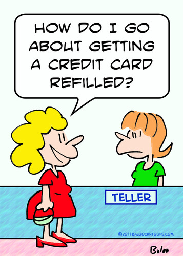 Cartoon: bank credit card refilled (medium) by rmay tagged bank,credit,card,refilled