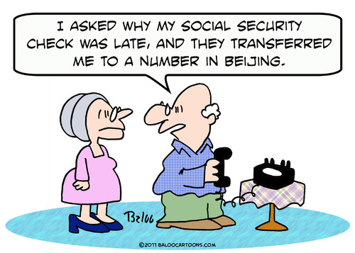 Cartoon: beijing number social security (medium) by rmay tagged beijing,security,social,number