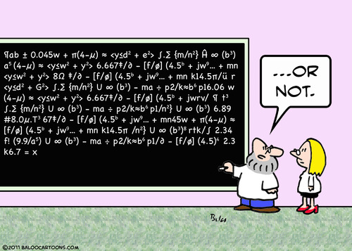 Cartoon: blackboard mathematics scientist (medium) by rmay tagged blackboard,mathematics,scientist