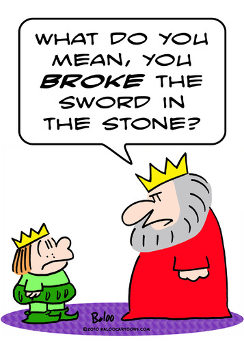 Cartoon: broke sword in stone king prince (medium) by rmay tagged broke,sword,in,stone,king,prince