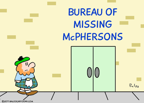 Cartoon: bureau missing mcphersons scot (medium) by rmay tagged bureau,missing,mcphersons,scot
