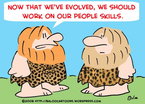 Cartoon: CAVEMAN PEOPLE SKILLS (medium) by rmay tagged caveman,people,skills