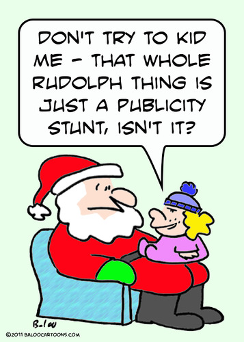 Cartoon: christmas rudolph publicity stun (medium) by rmay tagged christmas,rudolph,publicity,stun