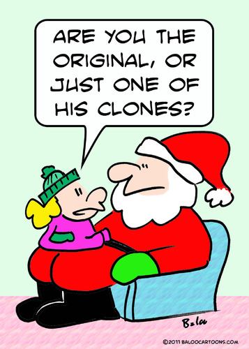 Cartoon: clones santa claus christmas (medium) by rmay tagged clones,santa,claus,christmas