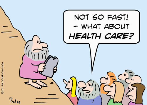 Cartoon: commandments moses health care (medium) by rmay tagged commandments,moses,health,care