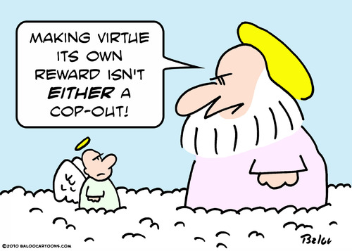 Cartoon: cop out god angel virtue reward (medium) by rmay tagged cop,out,god,angel,virtue,reward
