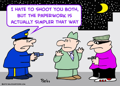 Cartoon: cop simpler shoot both (medium) by rmay tagged cop,simpler,shoot,both