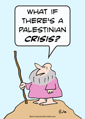 Cartoon: crisis palestinian moses (medium) by rmay tagged crisis,palestinian,moses