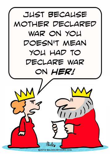 Cartoon: declare war king queen (medium) by rmay tagged declare,war,king,queen