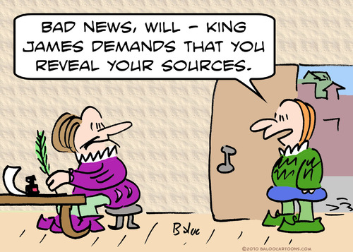 Cartoon: demands reveal sources Shakespea (medium) by rmay tagged demands,reveal,sources,shakespeare