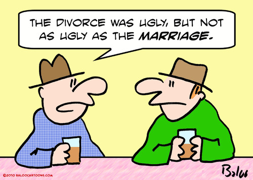 Cartoon: divorce ugly marriage (medium) by rmay tagged divorce,ugly,marriage