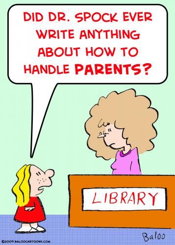 Cartoon: dr spock handle parents (medium) by rmay tagged dr,spock,handle,parents