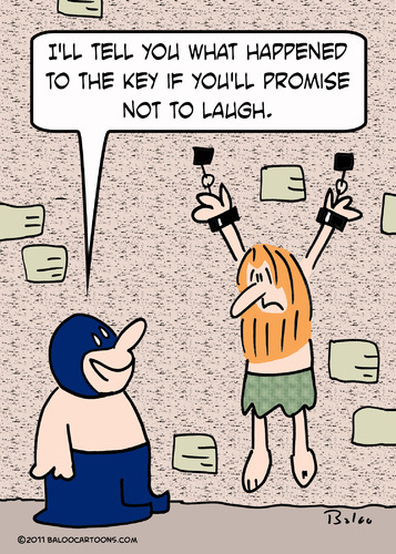 Cartoon: dungeon laugh key prisoner (medium) by rmay tagged prisoner,key,laugh,dungeon