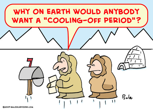 Cartoon: eskimo cooling off period (medium) by rmay tagged eskimo,cooling,off,period