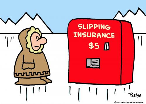 Cartoon: Eskimo slipping insurance (medium) by rmay tagged eskimo,slipping,insurance